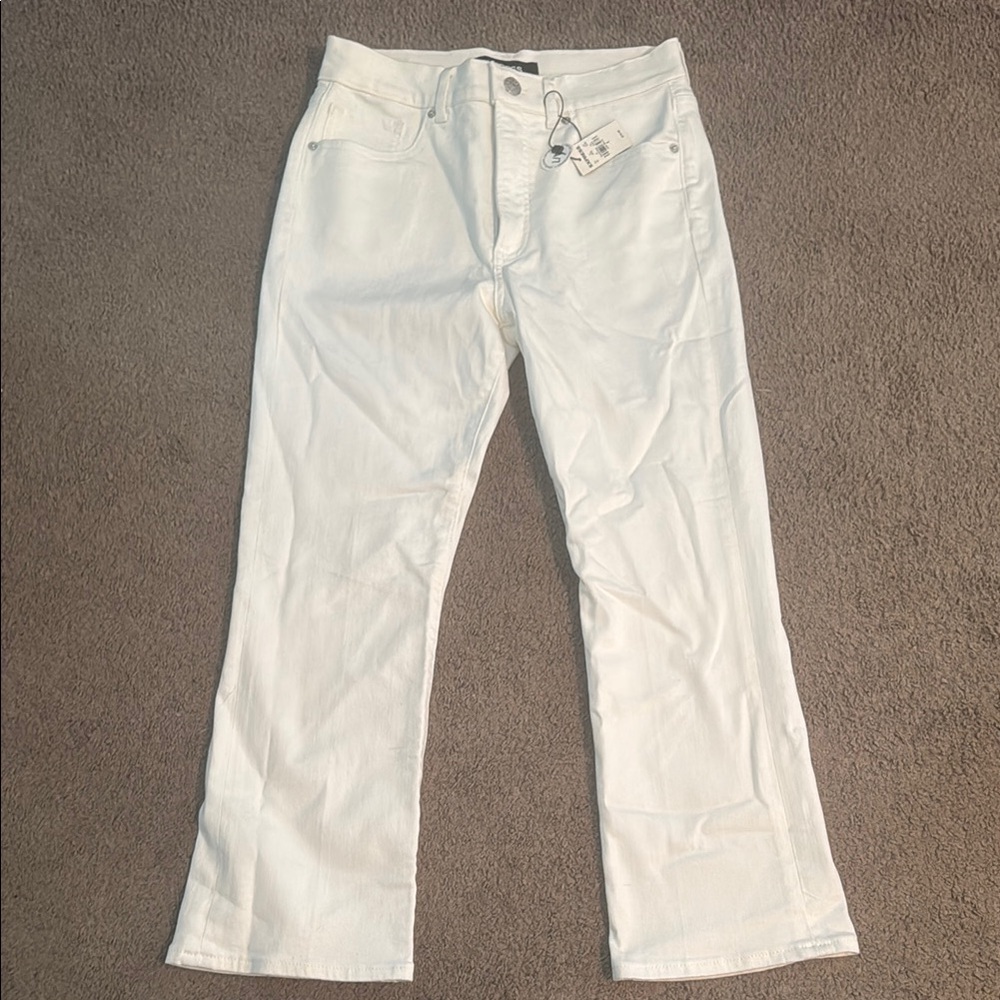 Express White Flare Wide Leg Jeans
